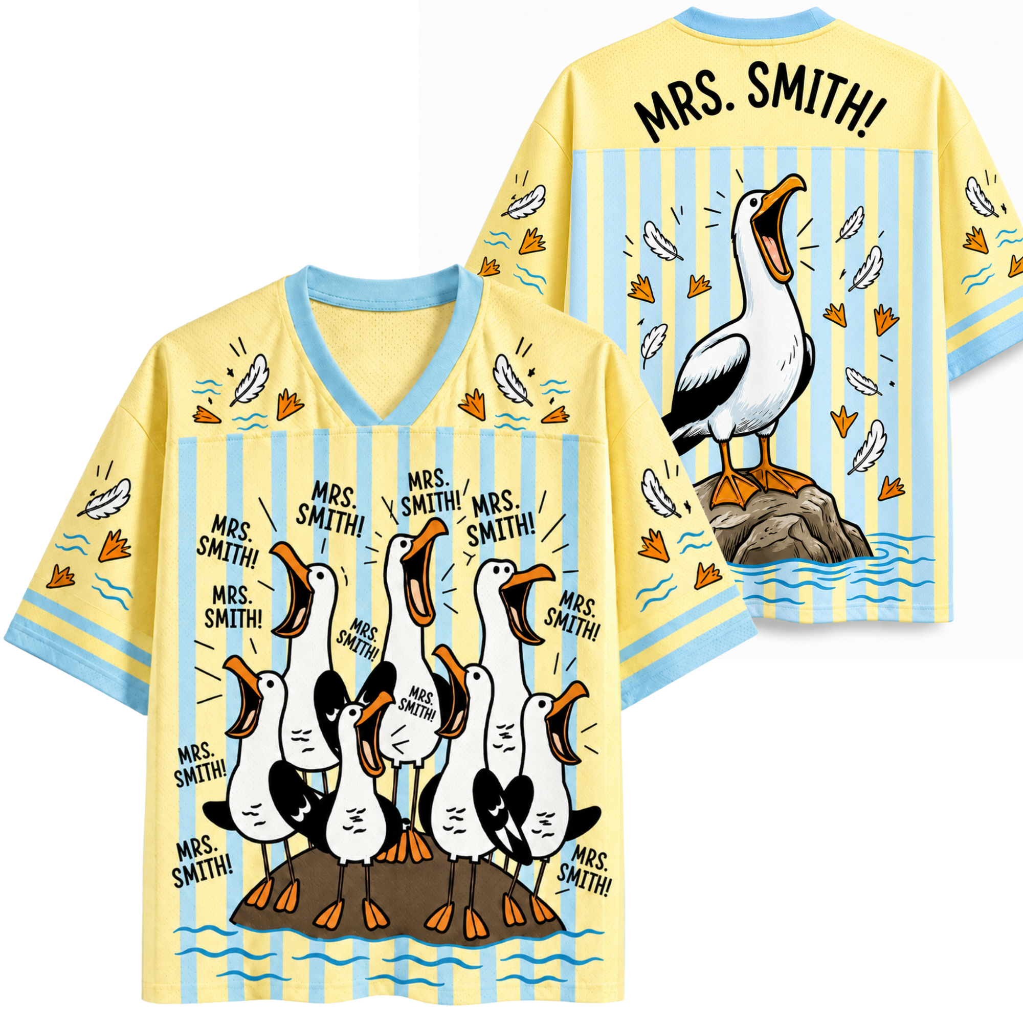 Chaotic Club Funny Seagull Teacher Mesh Jersey