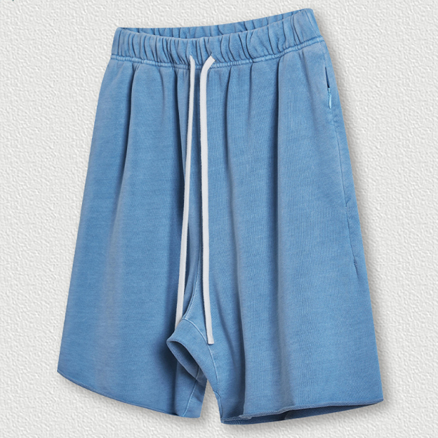 Vintage Unisex Casual Washed Plain Shorts 