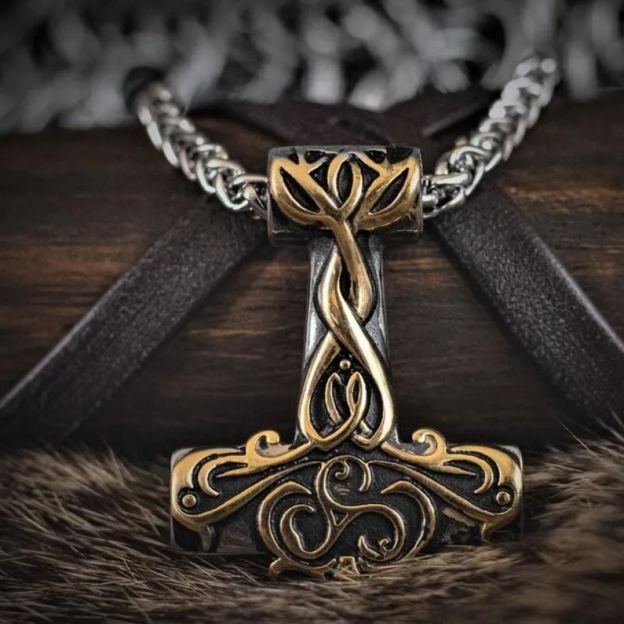 Thor's Hammer Mjolnir with Celtic Carving