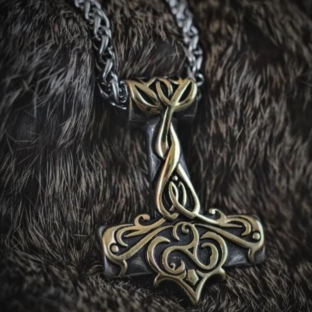 Thor's Hammer Mjolnir with Celtic Carving