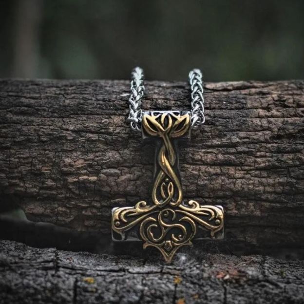 Thor's Hammer Mjolnir with Celtic Carving