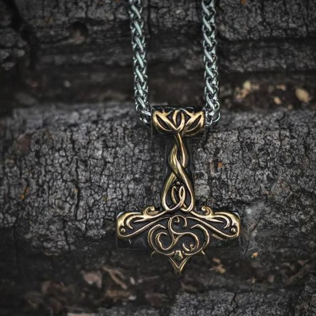 Thor's Hammer Mjolnir with Celtic Carving