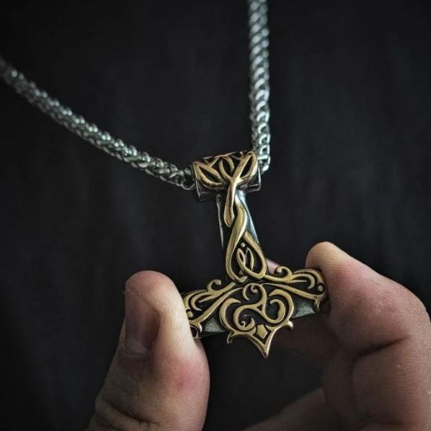 Thor's Hammer Mjolnir with Celtic Carving