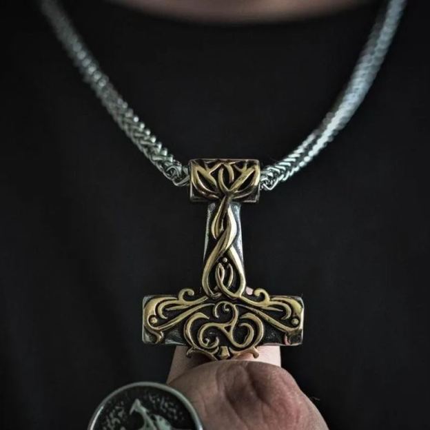 Thor's Hammer Mjolnir with Celtic Carving