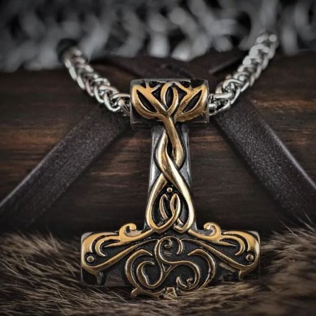 Thor's Hammer Mjolnir with Celtic Carving