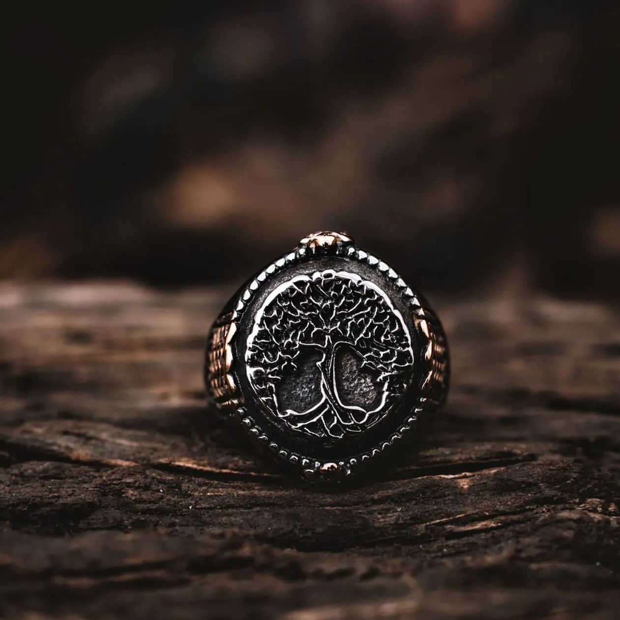 Decorative Nordic Symbol Yggdrasil Ring