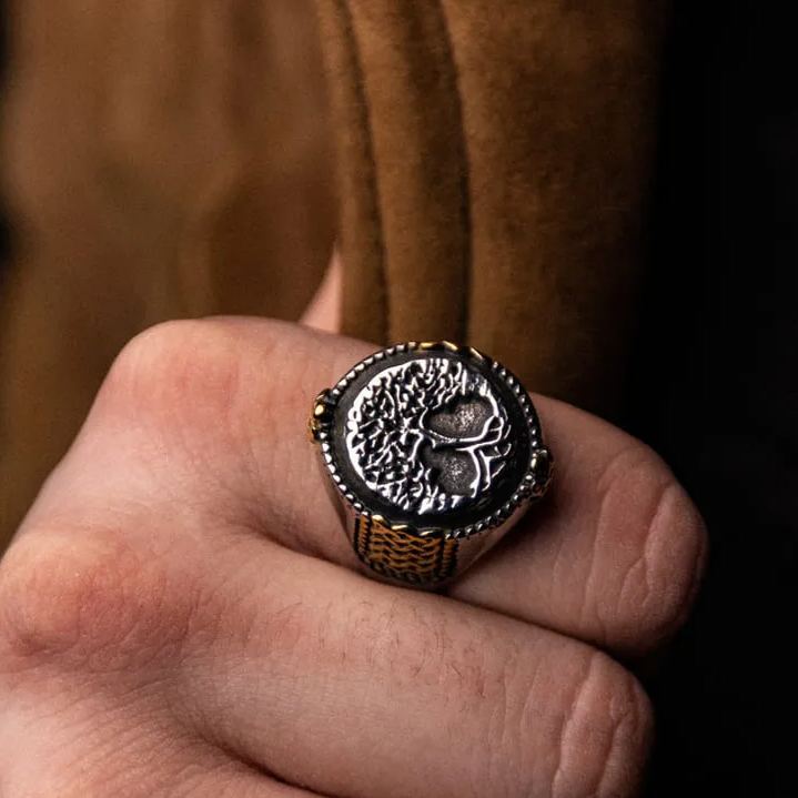 Decorative Nordic Symbol Yggdrasil Ring