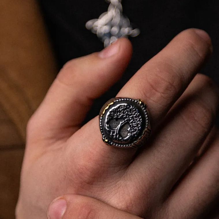 Decorative Nordic Symbol Yggdrasil Ring