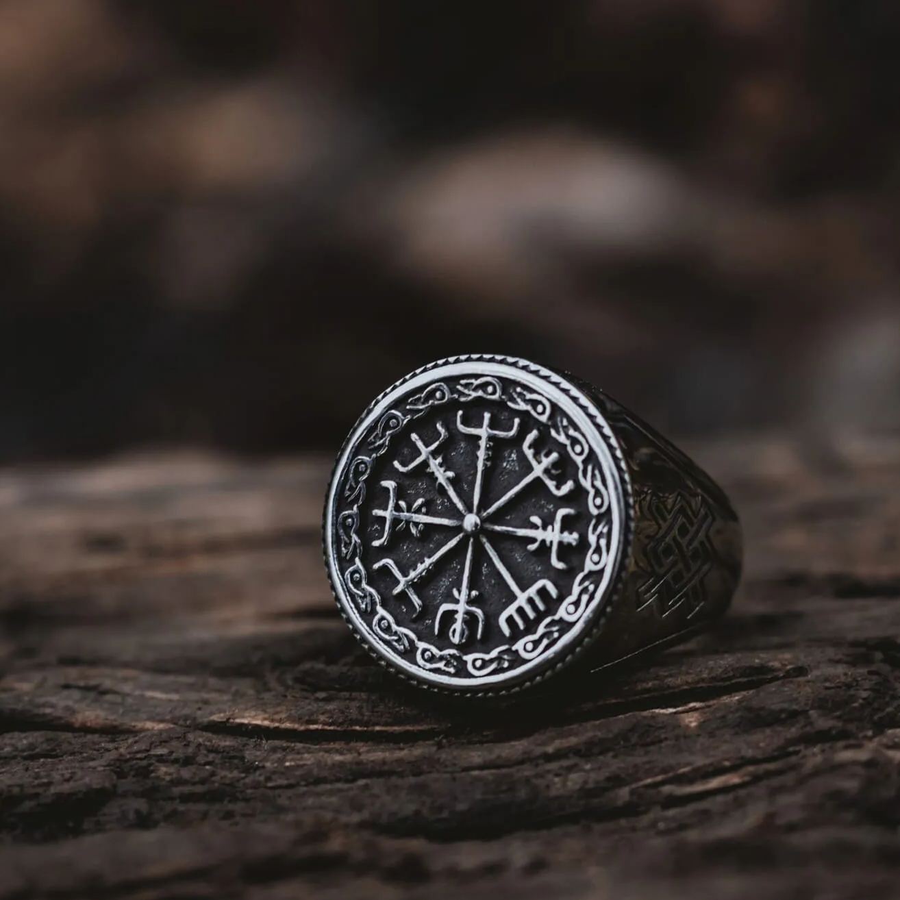 Norse Symbol Stainless Steel Vegvisir Ring