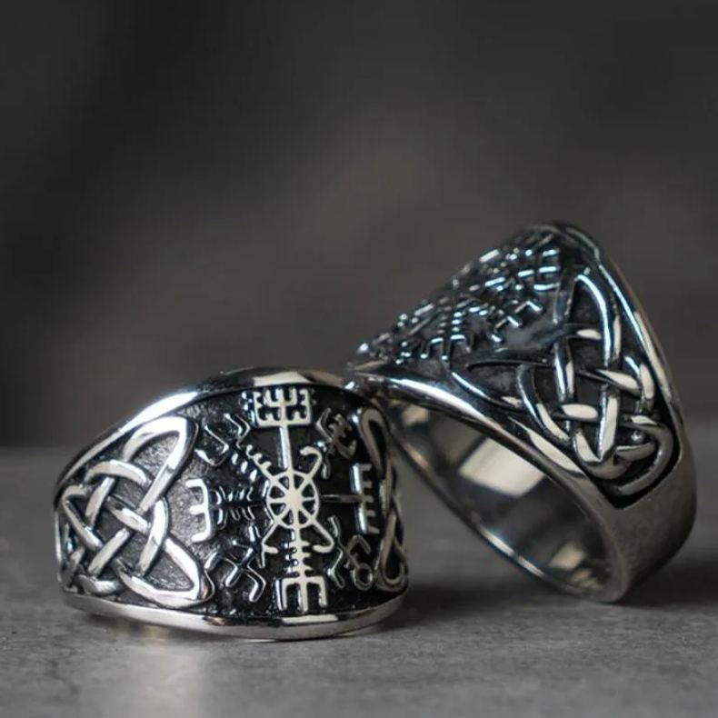 Vegvisir Ring Nordic Carvings