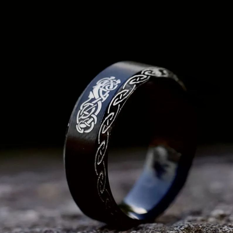 Decorative Dragon Viking Ring