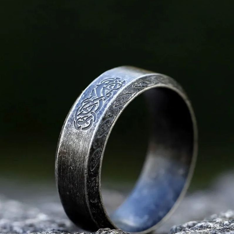 Decorative Dragon Viking Ring