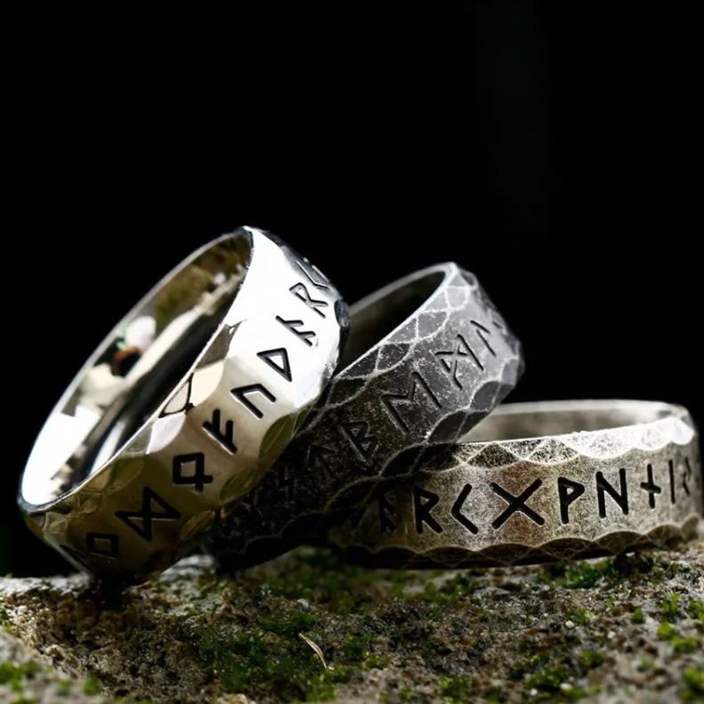 Viking Nordic Runes Ring