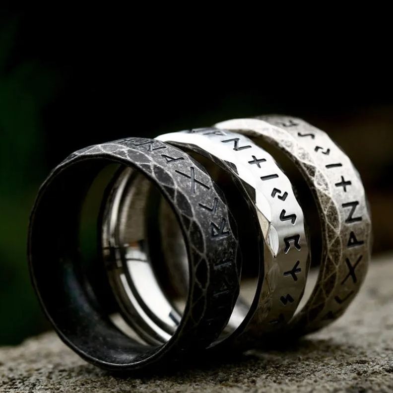Viking Nordic Runes Ring