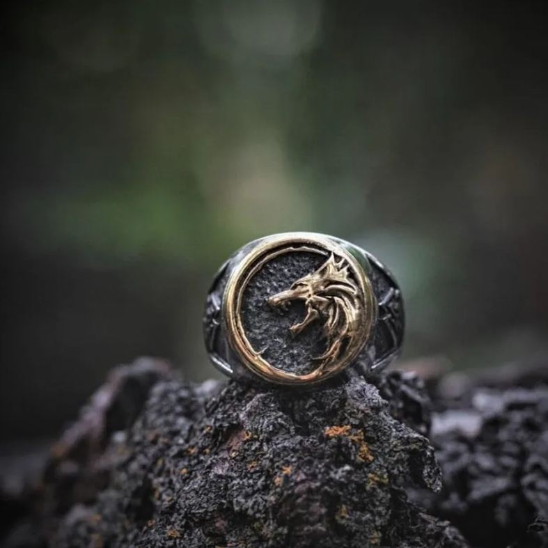 Fenrir Silver Gold Ring