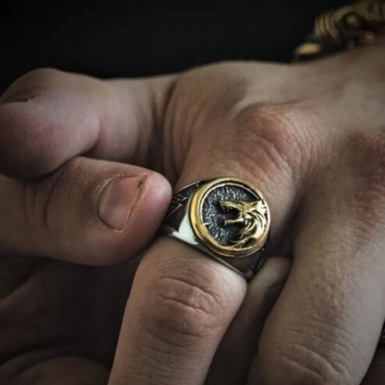 Fenrir Silver Gold Ring