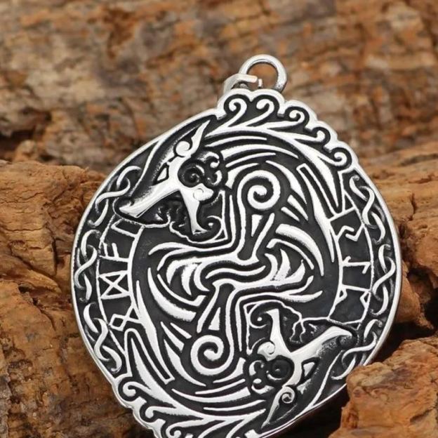 Fenrir Wolf Runic Necklace