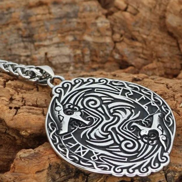 Fenrir Wolf Runic Necklace