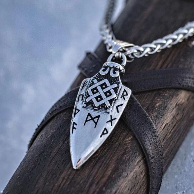 Gungnir Spear Runic Arrowhead Necklace