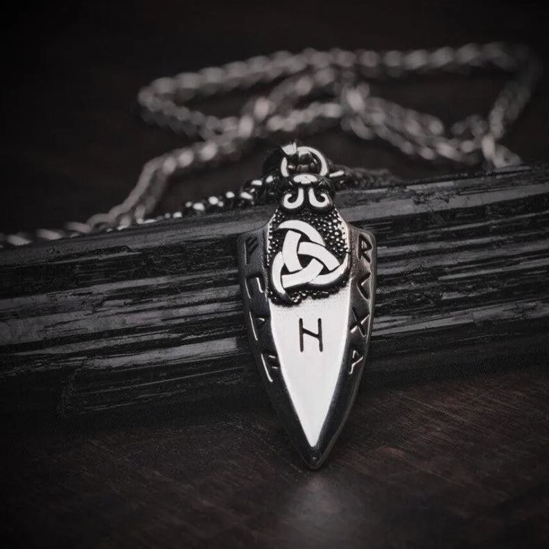 Gungnir Spear Runic Arrowhead Necklace