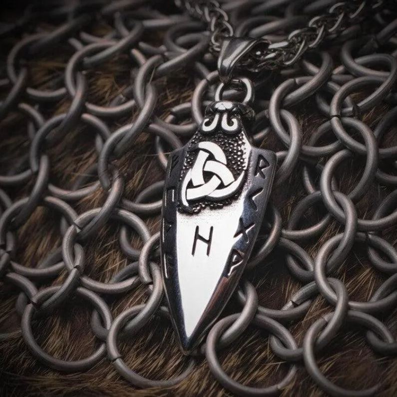 Gungnir Spear Runic Arrowhead Necklace