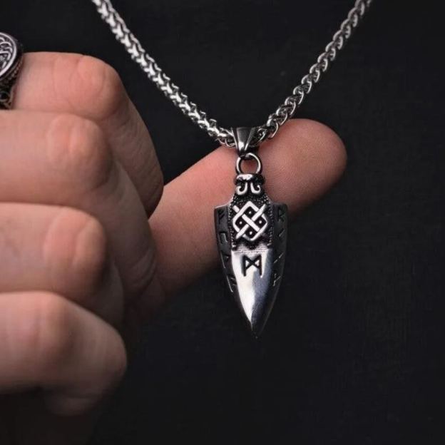 Gungnir Spear Runic Arrowhead Necklace