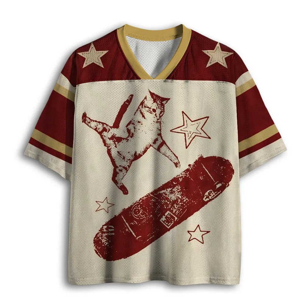 Skateboard Cat Mesh Jersey