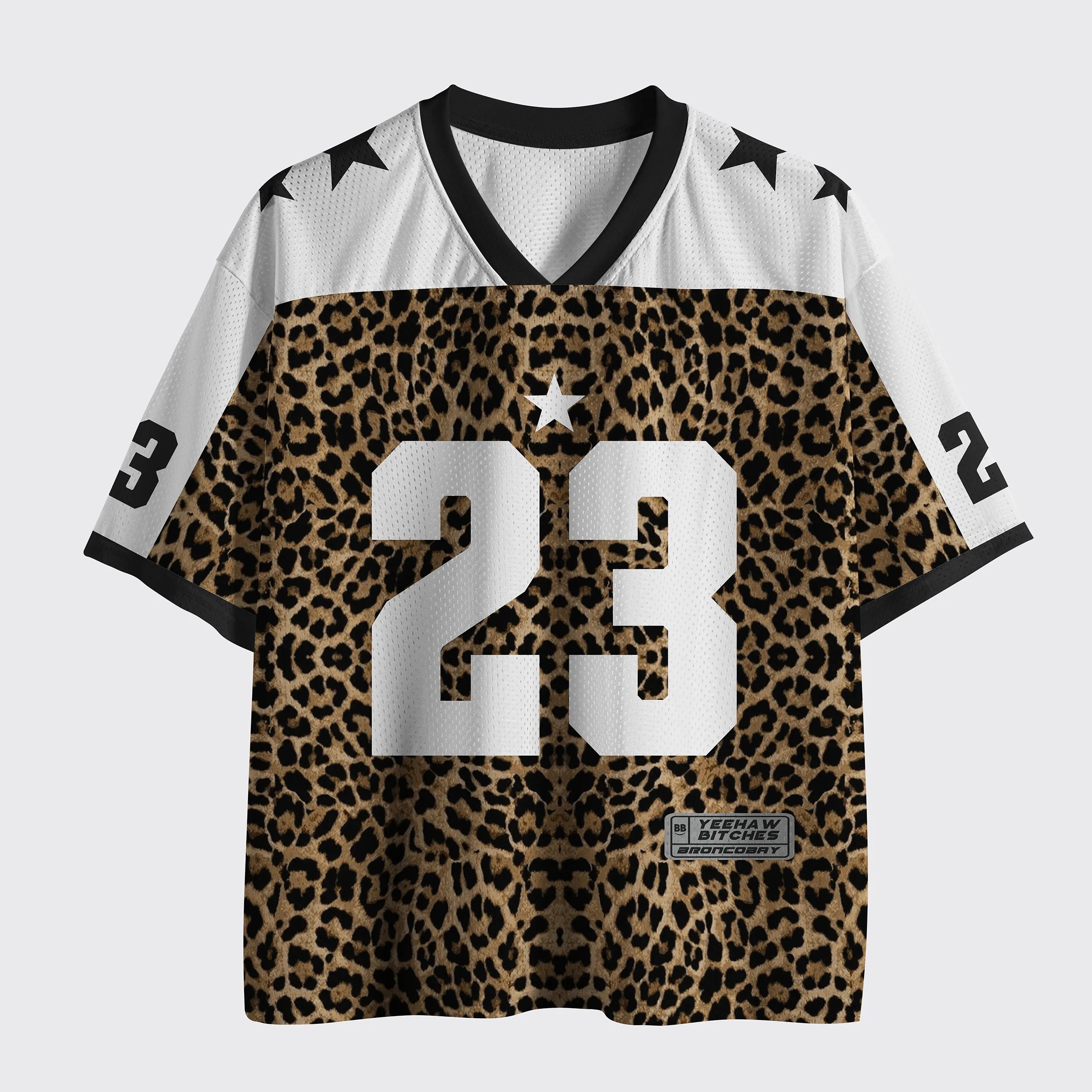 Yeehaw Leopard Print Jersey Shirts