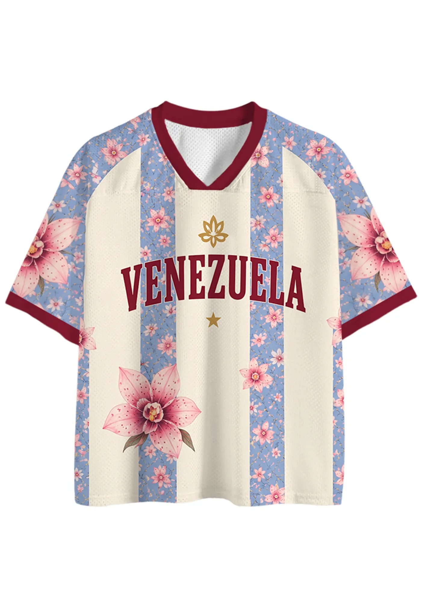 Venezuela Inspired Floral Jersey Shirts