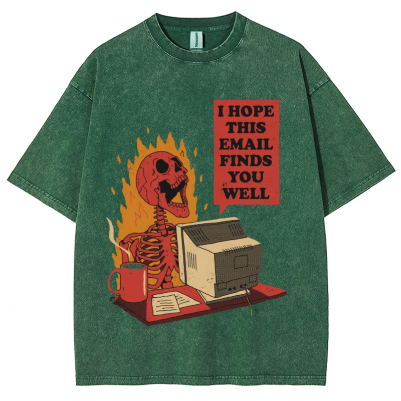 You Got Mail Unisex Vintage Wash Denim T-Shirts [💥Buy 4 get 5th 50%OFF]