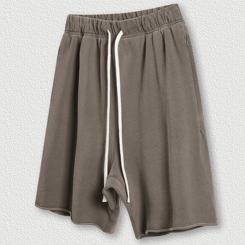 Vintage Unisex Casual Washed Plain Shorts 