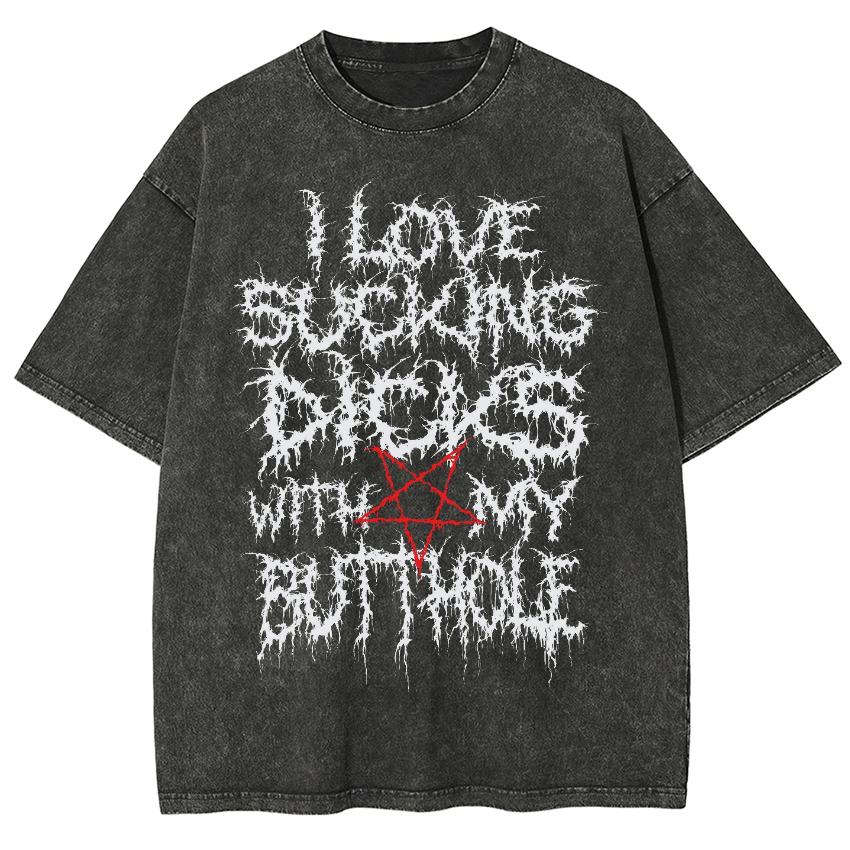 I Love Dicks Vintage Snowflake Washed T-Shirt