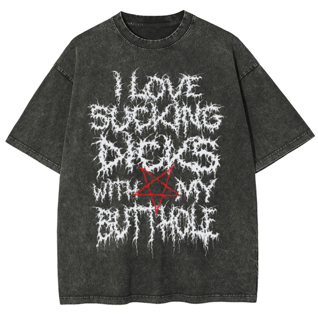I Love Dicks Vintage Snowflake Washed T-Shirt