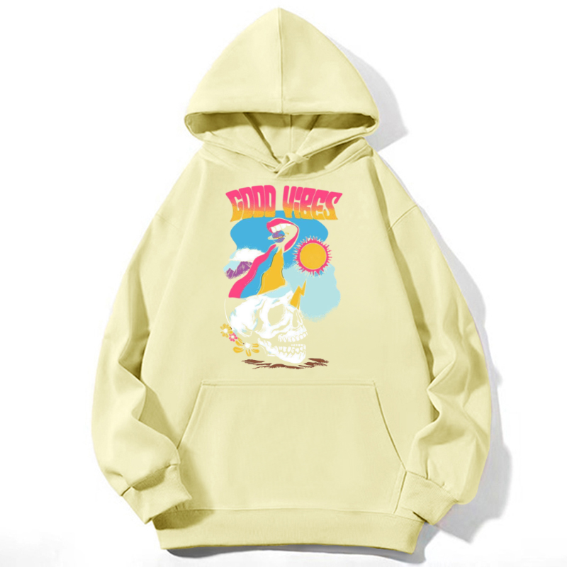 Good Vibes Unisex Casual Hoodie Sweatshirt