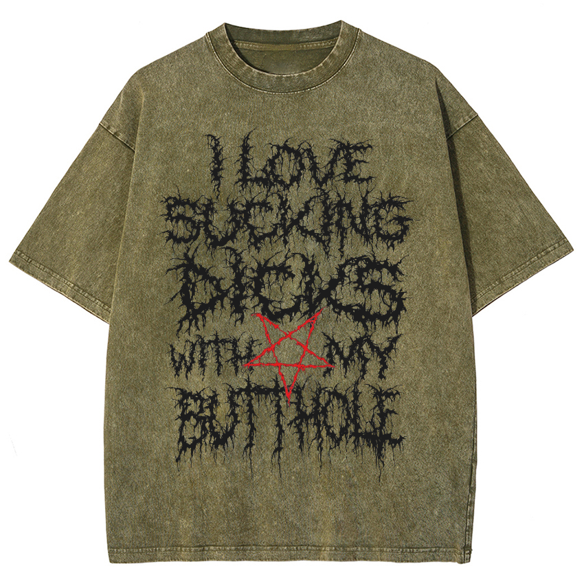 I Love Dicks Vintage Snowflake Washed T-Shirt