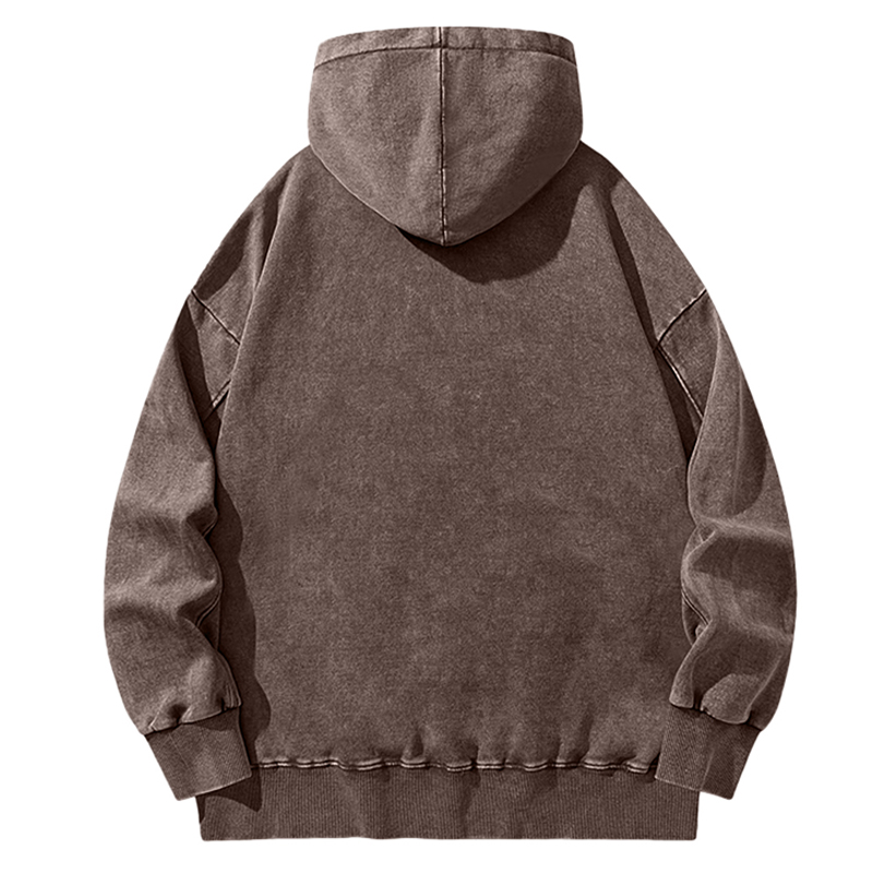 Death Is Coming Unisex Printed Casual Washed Hoodie Sweatshirt-Print-cool