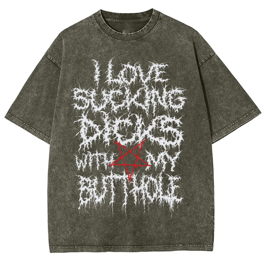 I Love Dicks Vintage Snowflake Washed T-Shirt