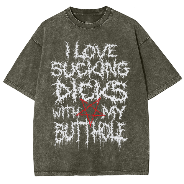 I Love Dicks Vintage Snowflake Washed T-Shirt