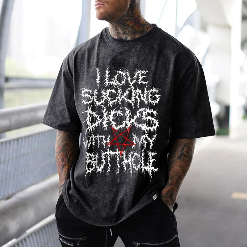 I Love Dicks Vintage Snowflake Washed T-Shirt