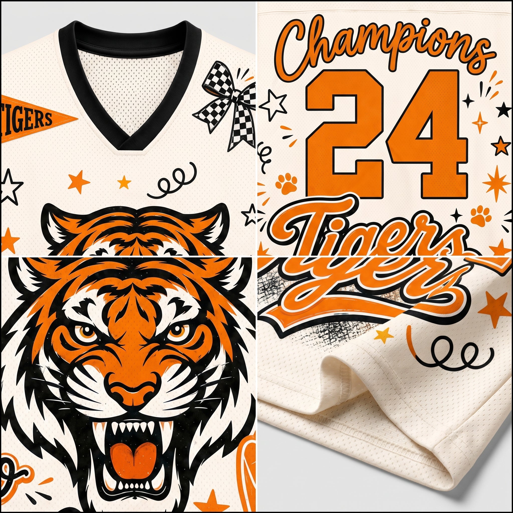 Chaotic Club Mascot Preppy Team Game Day Mesh Jersey