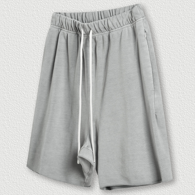 Vintage Unisex Casual Washed Plain Shorts 