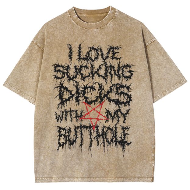 I Love Dicks Vintage Snowflake Washed T-Shirt