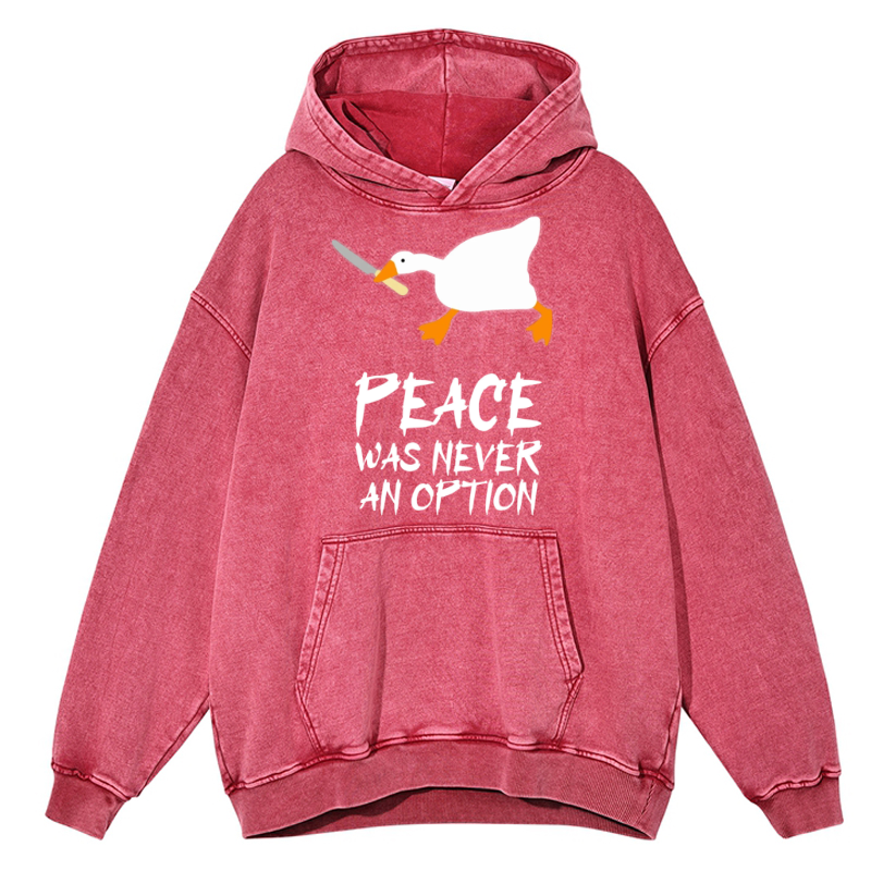Peace Unisex Printed Casual Washed Hoodie Sweatshirt-Print-cool