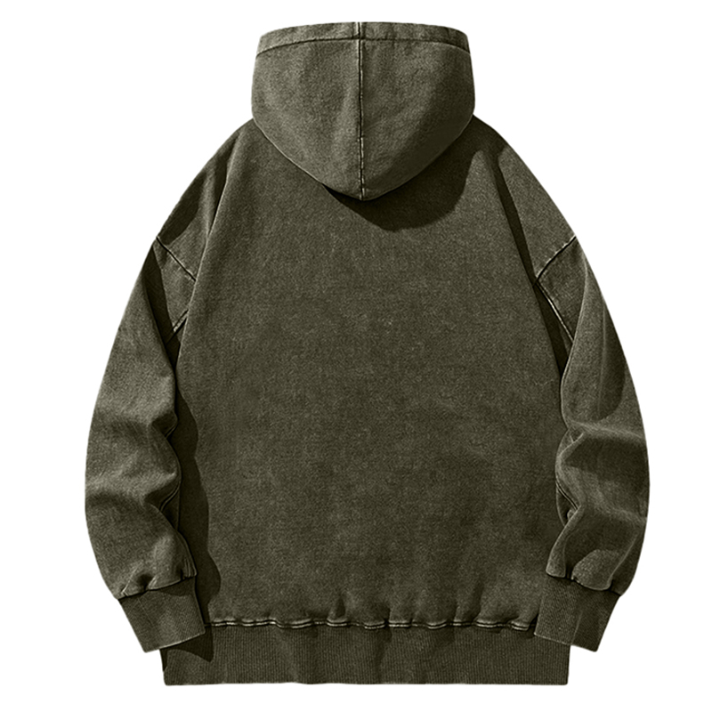 Death Is Coming Unisex Printed Casual Washed Hoodie Sweatshirt-Print-cool
