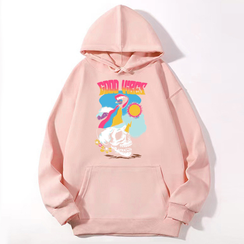 Good Vibes Unisex Casual Hoodie Sweatshirt