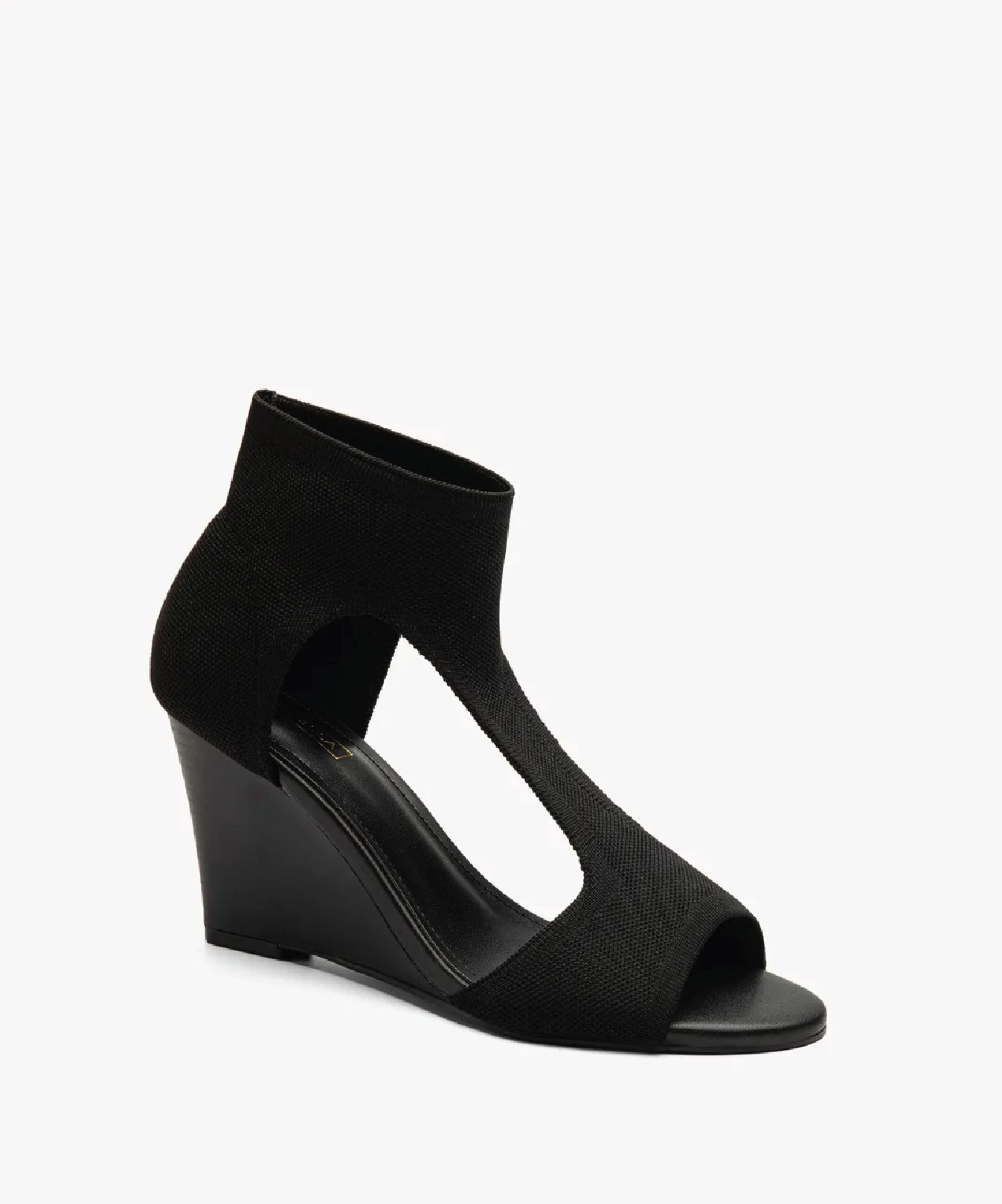 MOUSSE FIT Women Solid Color Peep-Toe Wedge Slip On Sandals