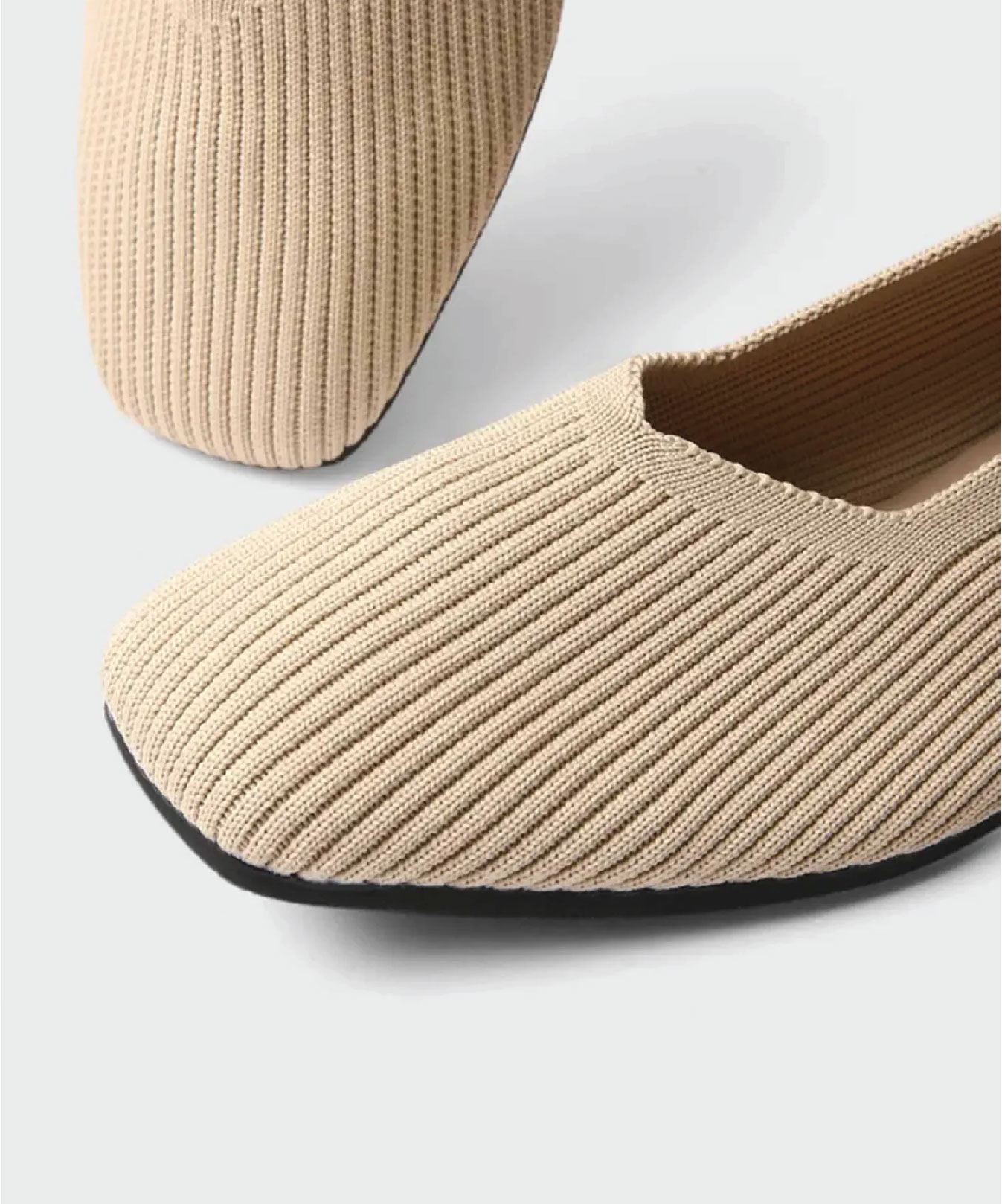 MOUSSE FIT Women Minimalist Square Toe Flat Ballerinas