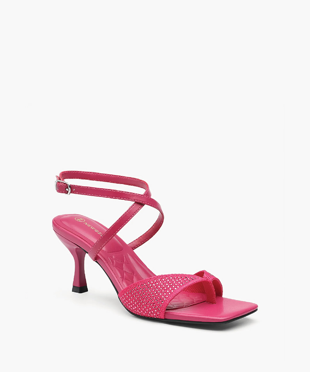 MOUSSE FIT Women Sweet  Square Toe Heeled Sandals