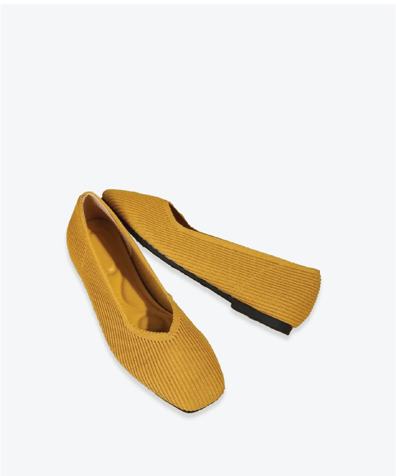 MOUSSE FIT Women Minimalist Square Toe Flat Ballerinas