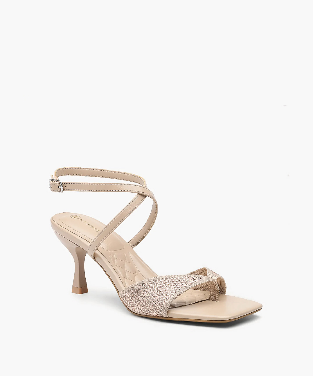 MOUSSE FIT Women Sweet  Square Toe Heeled Sandals